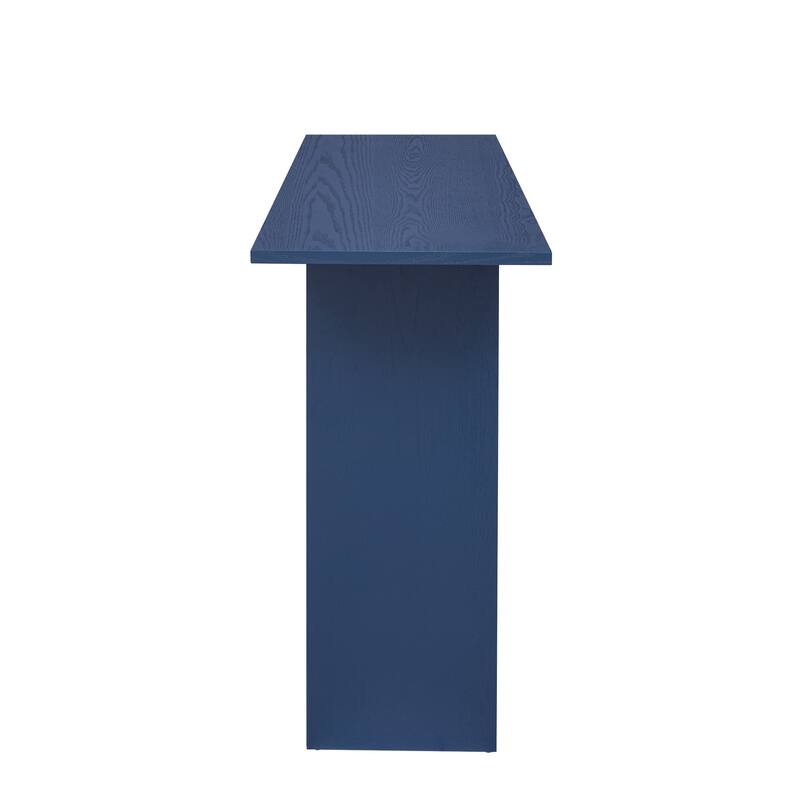 Modern and Curved Design Ash Veneer Console Table with Shelf,Suitable for Entryway,Hallway Living Room,Foyer,Corridor