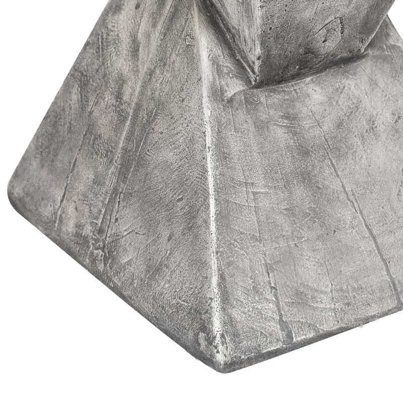 Adeco Outdoor Indoor Concrete Side Table Modern Accent End Table