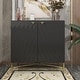 preview thumbnail 12 of 33, Clihome 32-Inch 2 Door Locker Media Storage Cabinet/Buffet Black