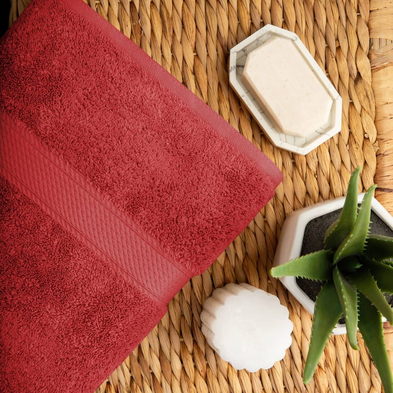 Superior Egyptian Cotton Pile Heavyweight Bath Towel Set of 2