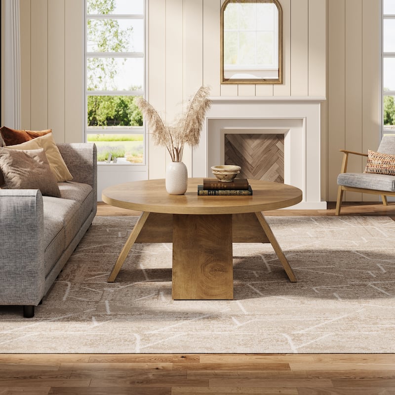 Round Coffee Table with Splayed Legs