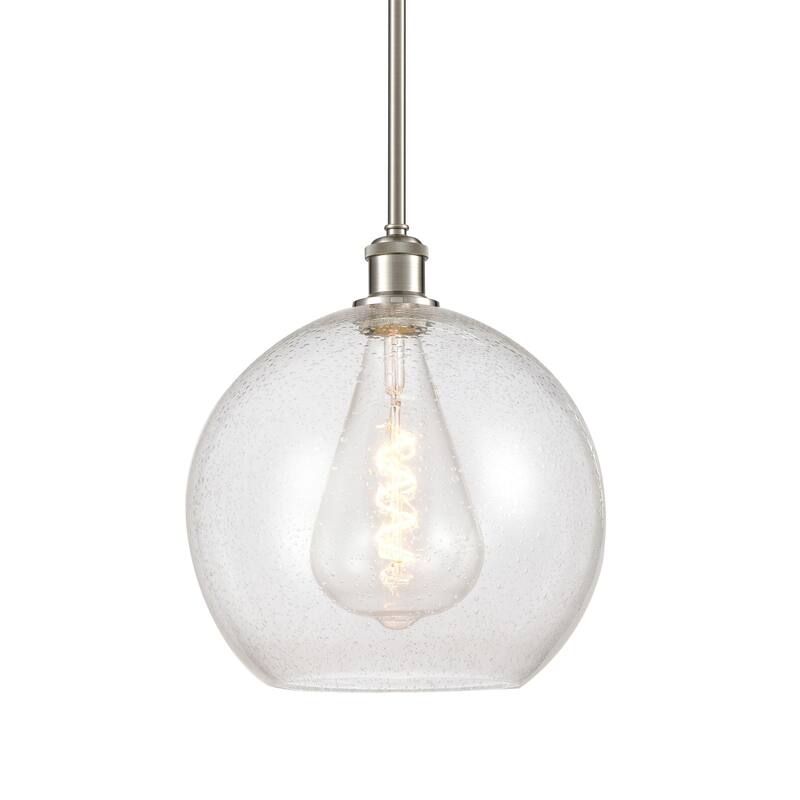 Innovations Lighting 516-1S-14-12 Athens Pendant Athens 12" Wide - Brushed Satin Nickel / Seedy