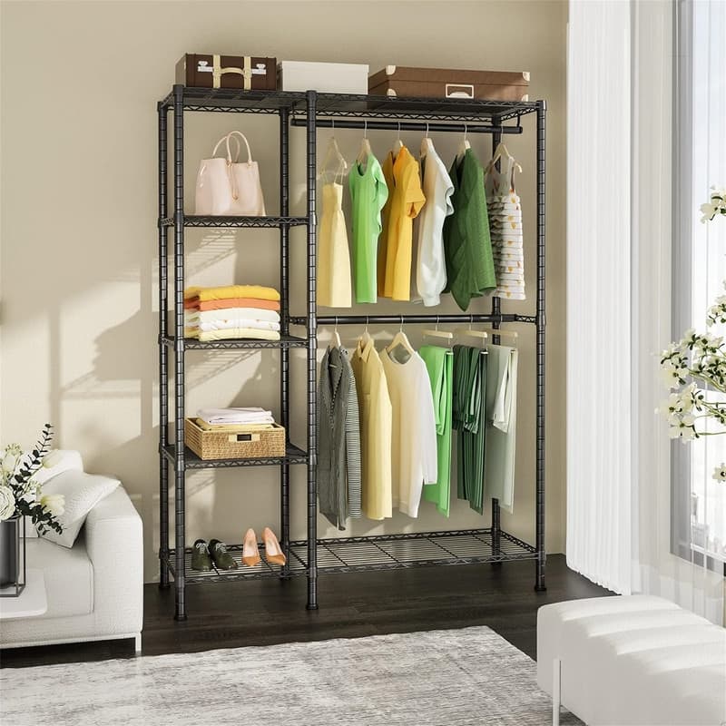 5 Tiers Heavy Duty Clothes Storage Organizer - 14.5"D x 44.8"W x 79.3"H