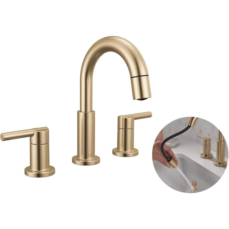 Delta 35749LF-PD Nicoli 1.2 GPM Widespread Bathroom Faucet with Pull - Champagne Bronze