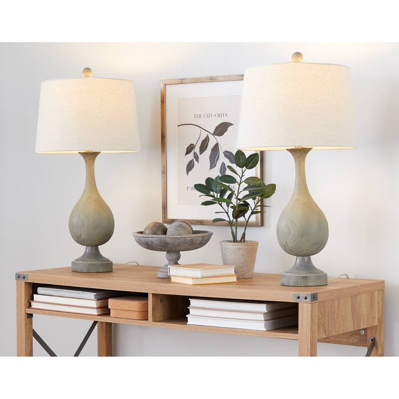 The Gray Barn Cecilly 29" Polyresin Table Lamp (Set of 2)