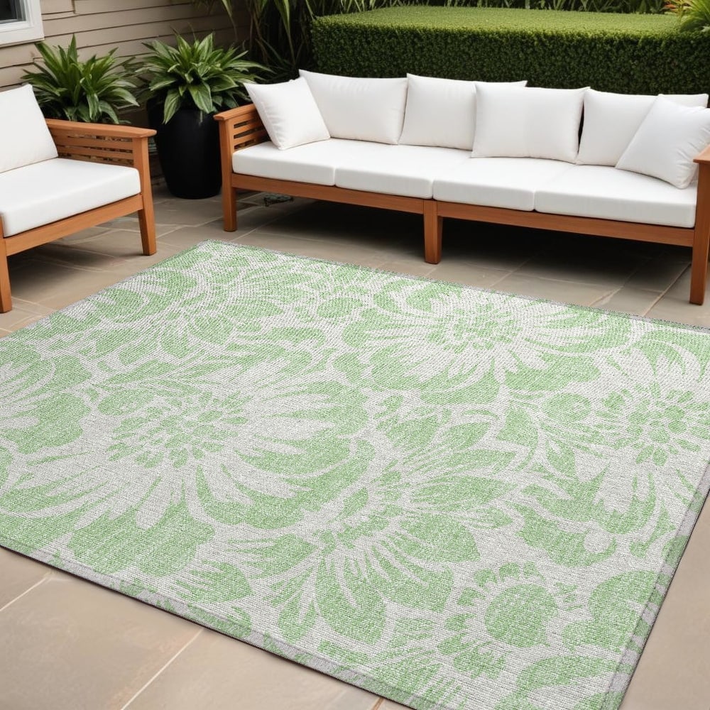 Sana Graceful Floral Weather Resistant Versatile Elegance Runner Outdoor Rug