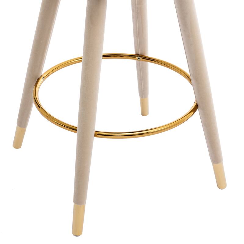 Counter Height Bar Stools Set Of 2 For Kitchen Counter Solid Wood Legs With A Fixed Height Of 360 Degrees