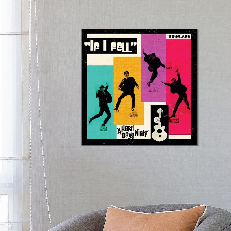 iCanvas "A Hard Day's Night II" by Radio Days Canvas Print - 26x26x1.5