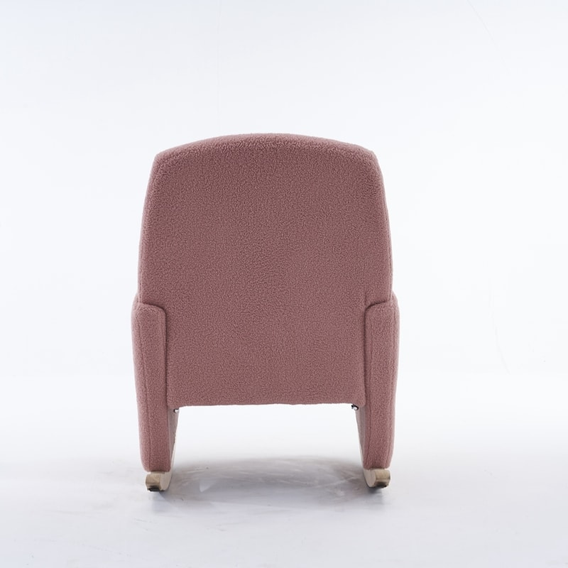 Fabric Nursery Rocking Chair With Adjustable Footrest