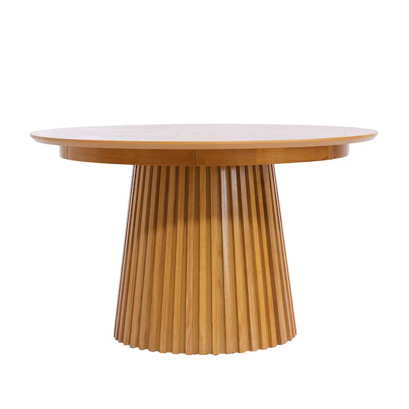 Christopher Knight Home - Camden Modern Expandable Oval Dining Table Base with Fluted Pedestal Design