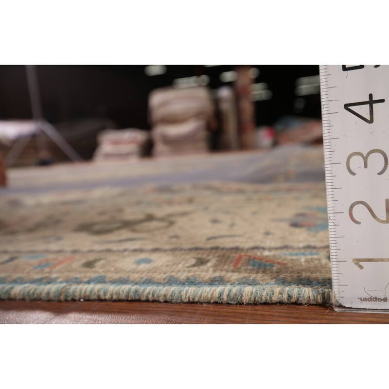 Purple Tabriz Vintage Persian Rug Handmade Wool Carpet - 9'8" x 12'8"