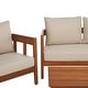 preview thumbnail 5 of 15, Safavieh Outdoor Living Owen 4 Pc Set / Natural/Taupe