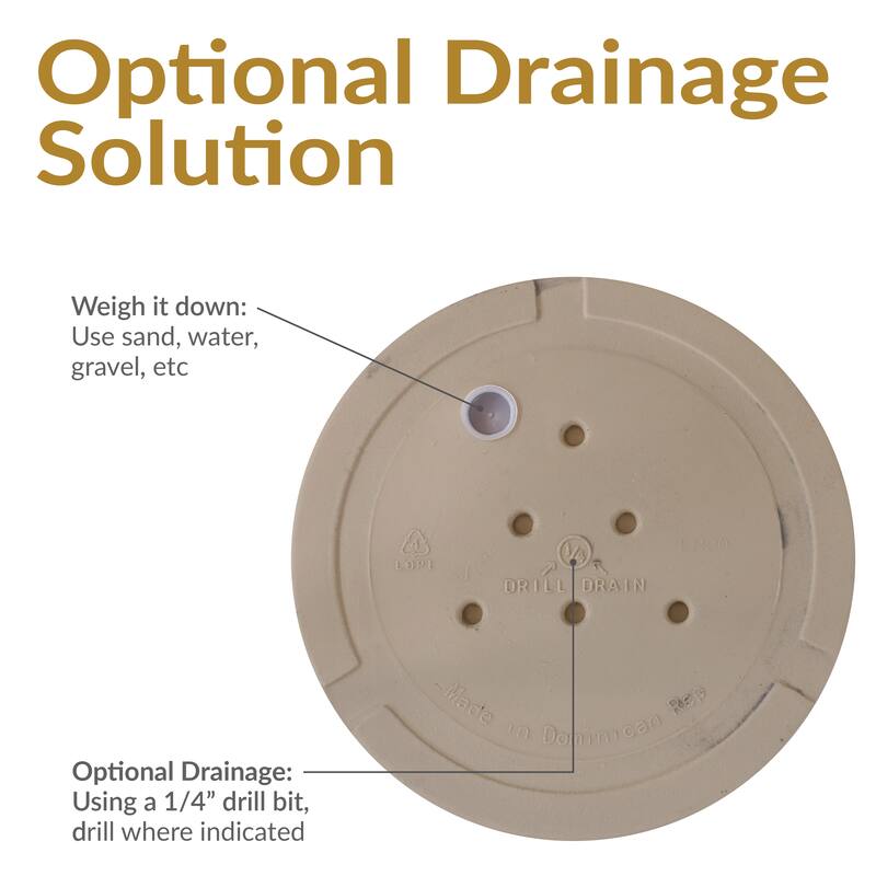 Sunnydaze Arabella Polyresin Large Round Outdoor Planter