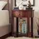 preview thumbnail 3 of 55, Fillmore 1-Drawer Oval Wood Shelf Accent End Table by iNSPIRE Q Modern