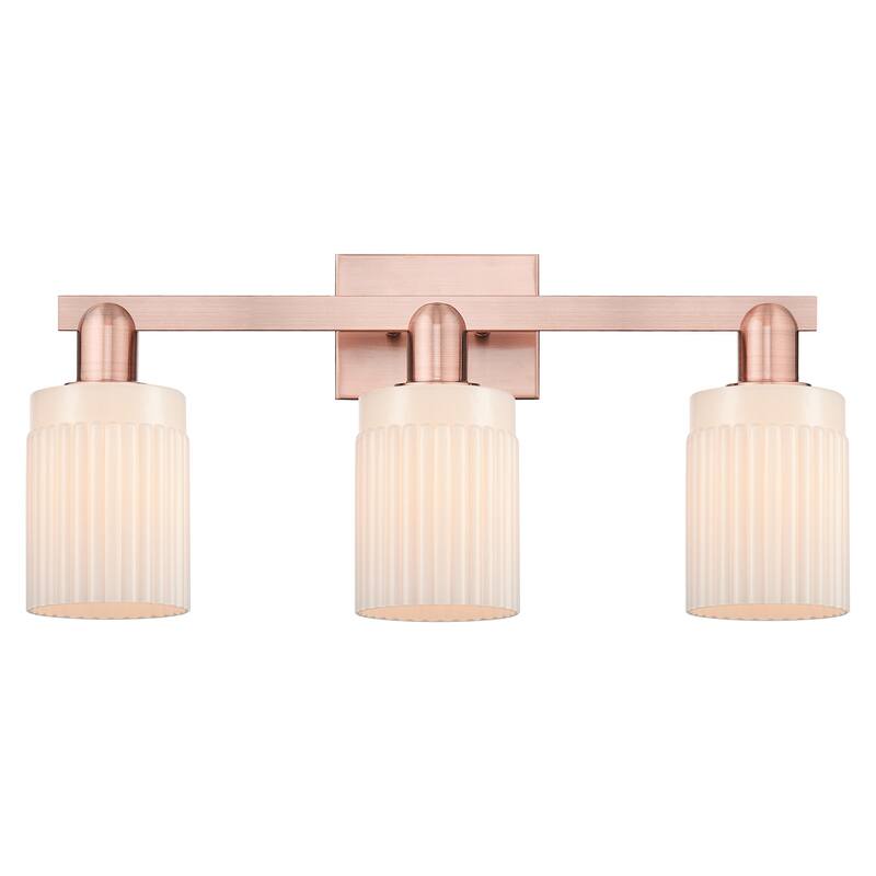 Innovations Lighting 716-3W-11-24 Hadley Vanity Hadley 3 Light 24" - Champagne Bronze / Matte White