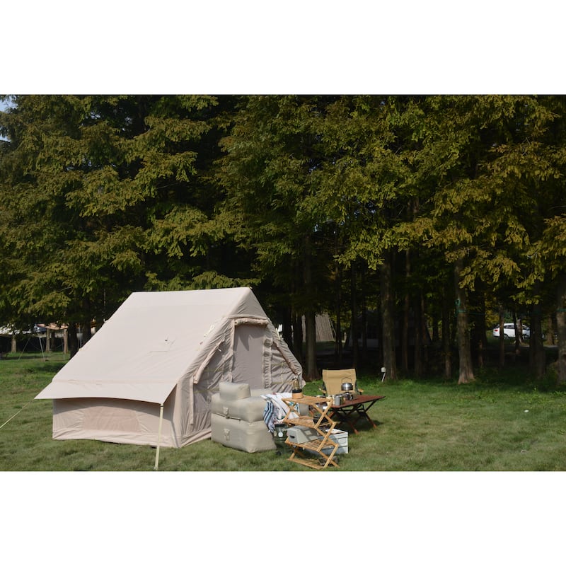 Inflatable Camping Tent Easy Setup 4 Season Glamping Tent with High Performance Inflatable Structure 4-6 Persons Waterproof