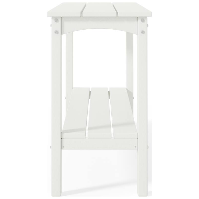 Laguna Hdpe All Weather Outdoor Patio Two Shelf Table