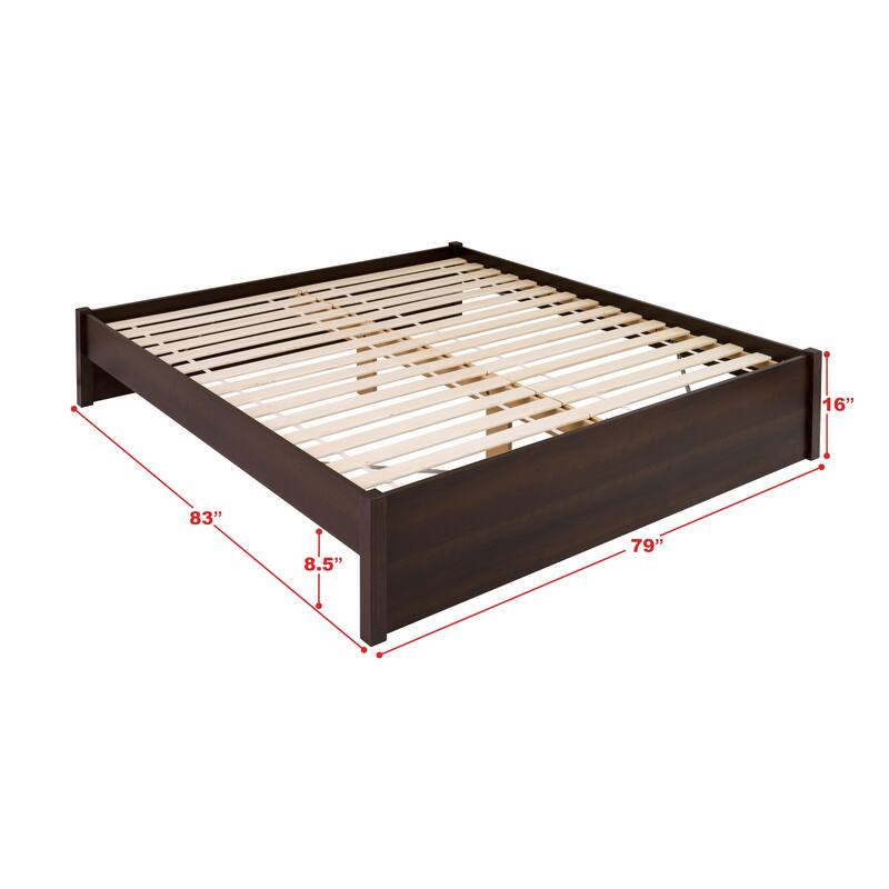 Prepac King 4-post Platform Bed with Optional Drawers