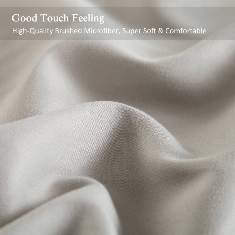 4 Piece Brushed Microfiber Bed sheet Set Wrinkle, Fade, Stain Resistant