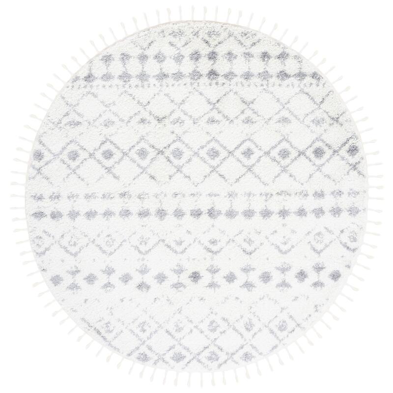 SAFAVIEH Berber Fringe Dashurije Leatha Trellis Rug