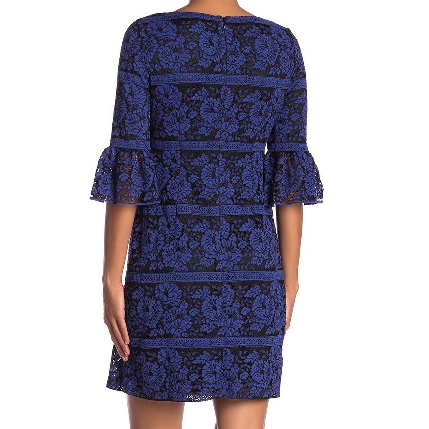 eliza j blue lace dress