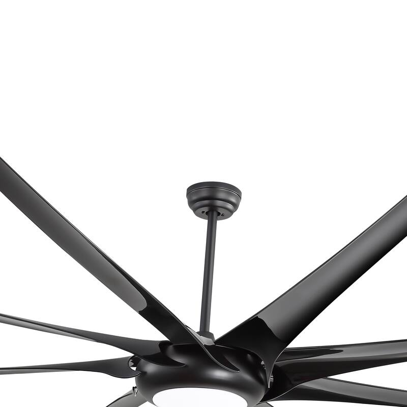 65/72/84/100 Inches Large LED Ceiling Fan with Light Remote(8-Blade)