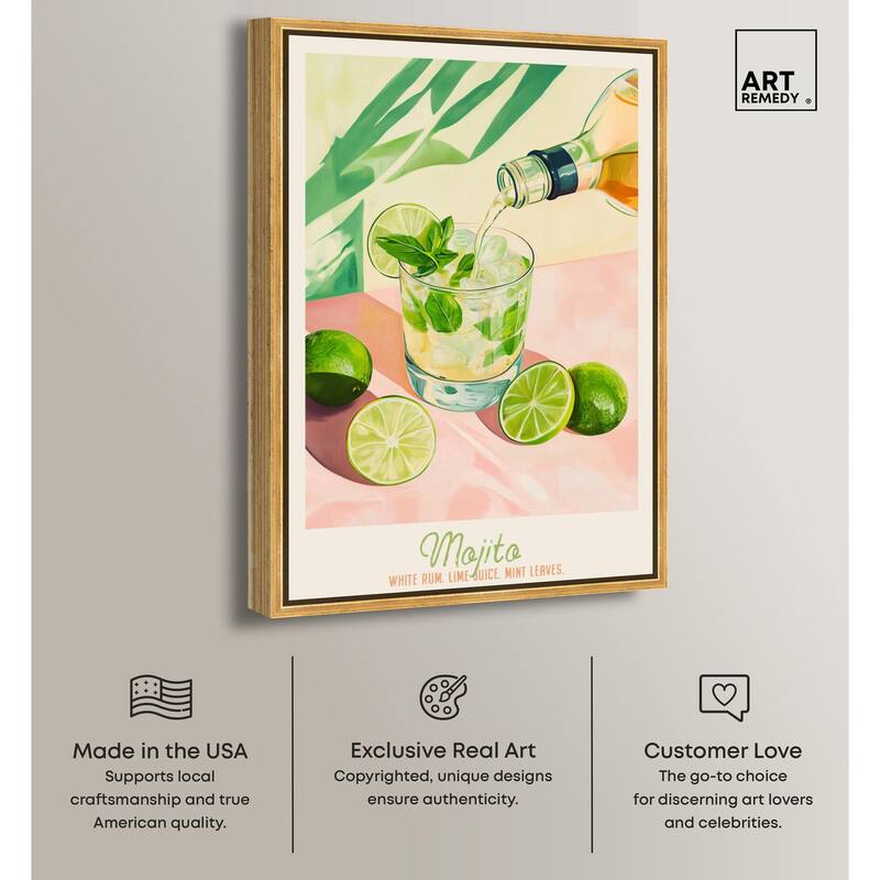 Mojito Recipe Poster Canvas by Art Remedy