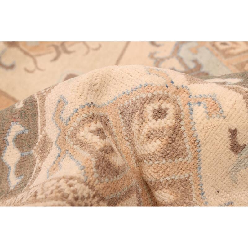 ECARPETGALLERY Hand-knotted Finest Ghazni Beige, Ivory Wool Rug - 9'10 x 14'0