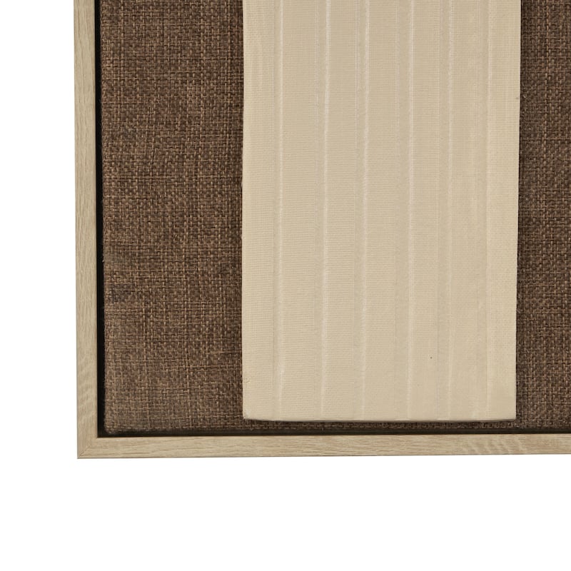 Polyester Geometric Living Room Wall Decor with Tan Layered Arches - Brown - Roche River Decor