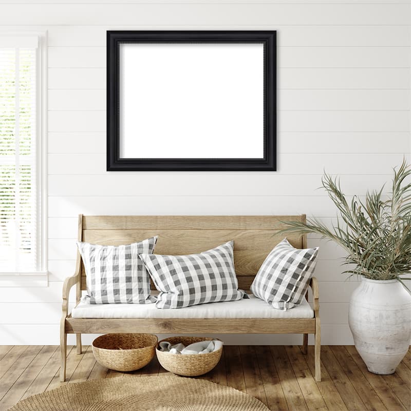 Amanti Art Astor Black Framed Dry Erase Magnetic Board