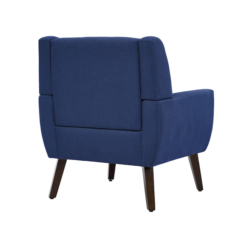 Tufted Wingback Accent Chairs Linen/Faux Leather/Velvet Armchairs Set of 2