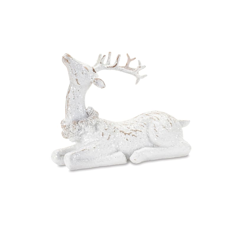 Standing and Sitting Winter Reindeer Christmas Figurines - 7" - Set of 4