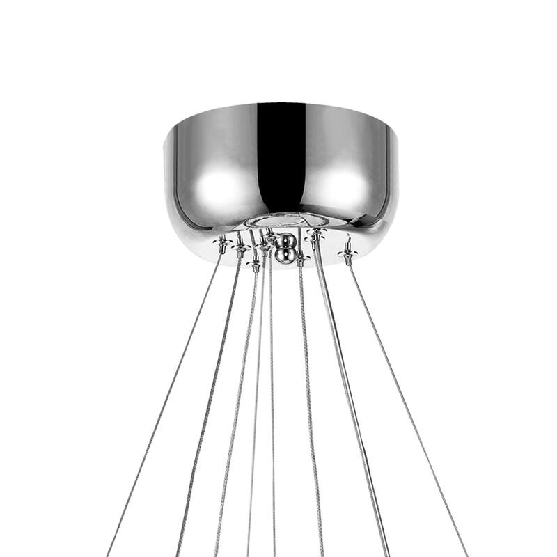 Ring LED Chandelier With Chrome Finish - Stainless Steel