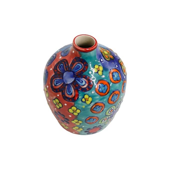 Home&Manor Mini Ceramic Vase Multicolor