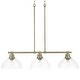 preview thumbnail 1 of 7, Golden Lighting 3602-3LP AB Duncan 3 Light 40" Wide Linear Pendant Aged Brass / Clear