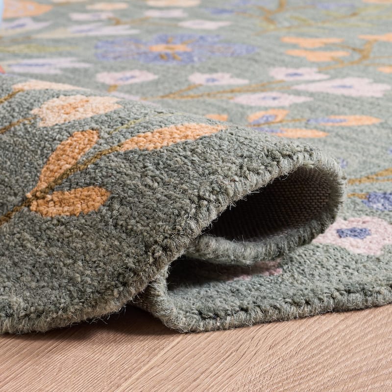 SAFAVIEH Handmade Jardin Mitrita Shabby Elegance Wool Rug