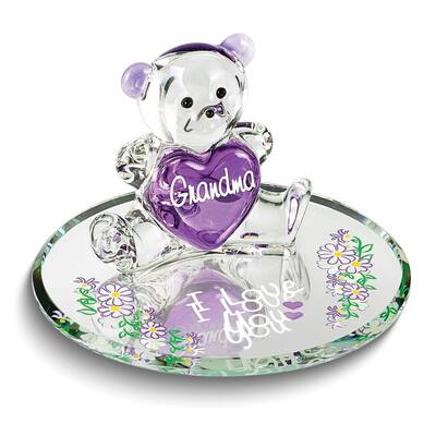 Curata Bear Grandma I Love You Glass Figurine