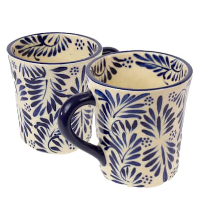 Encantada Mexican Handmade Pottery Set of 2 Mugs