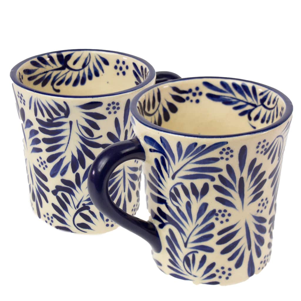 Encantada Mexican Handmade Pottery Set of 2 Mugs