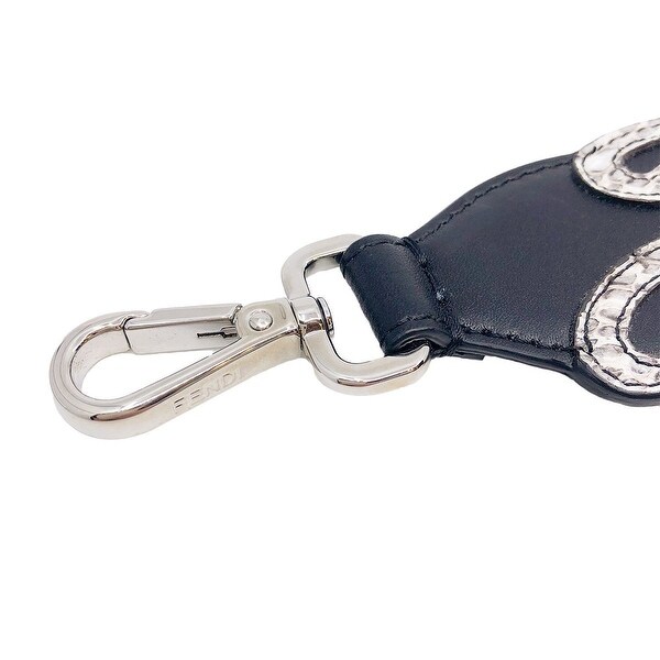 black leather shoulder strap