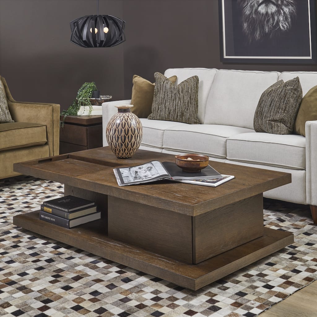 Athens Rectangular Coffee Table with Casters by Flexsteel - 60" x 17" x 34"