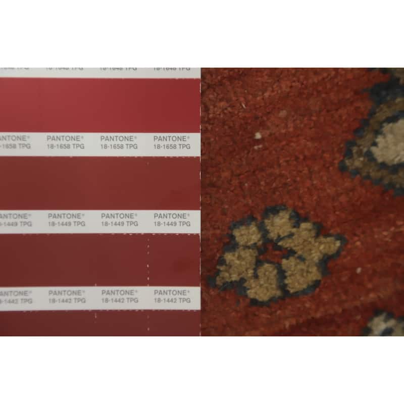 Hand Knotted Oriental 100% Wool Carpet Traditional Floral Oranges & Rust Sultanabad Area Rug - 9' 9'' X 8' 9''