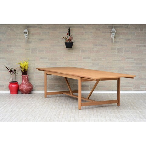 Amazonia Outdoor Extendable Capri Patio Wood Dining Table