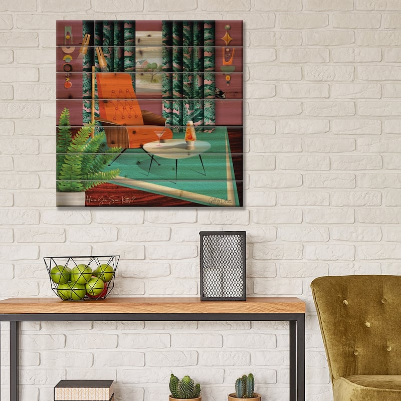 Have You Seen Kitty? Print On Wood by Jeffrey Coleson - Multi-Color