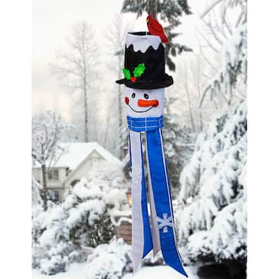 Snowman Applique Sculpt Windsock