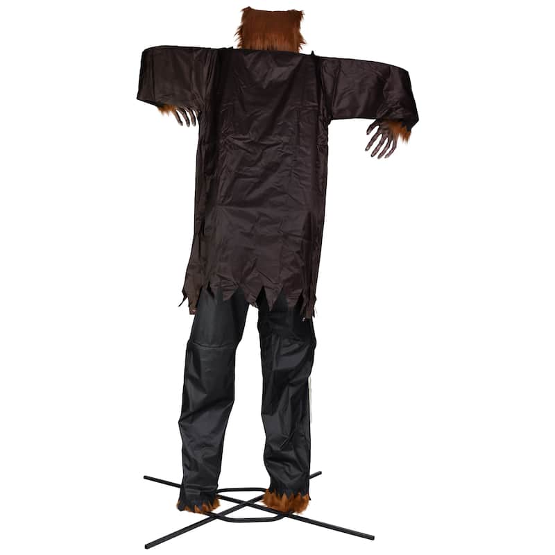 Huge Lighted and Animated Talking Werewolf Commercial Outdoor Halloween Decoration - 12'