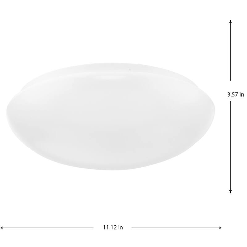 Cloud Collection 5-CCT Integrated LED White Contemporary 11.12" Small Flush Mount Light - 11.12 in x 11.12 in x 3.57 in