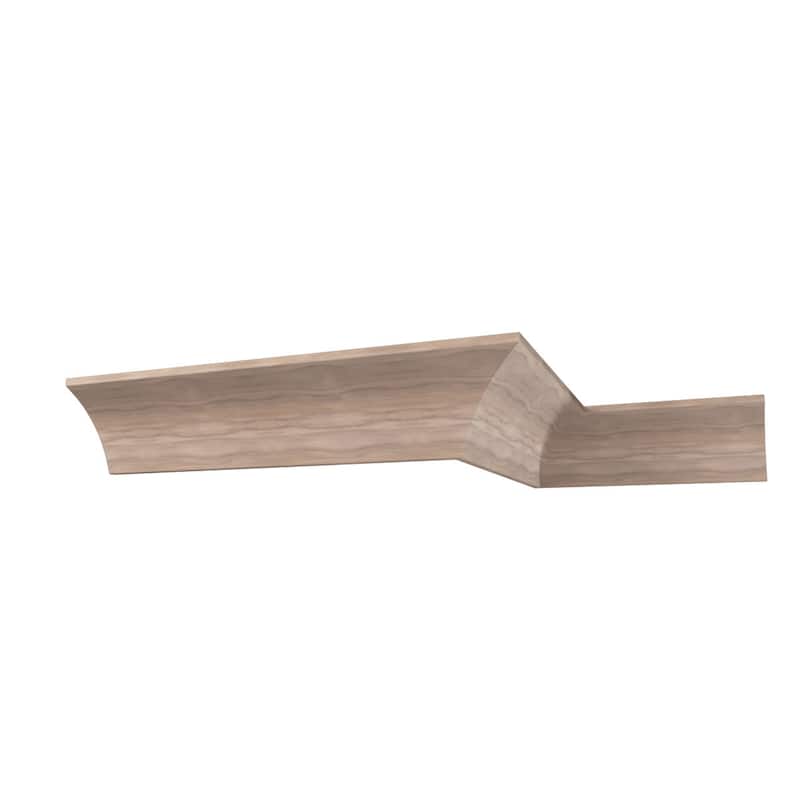 WM291: 4-in H x 3-1/2-in P x 5-1/4-in F x 96-in L Americraft Solid Hardwood Stain Grade Crown Moulding