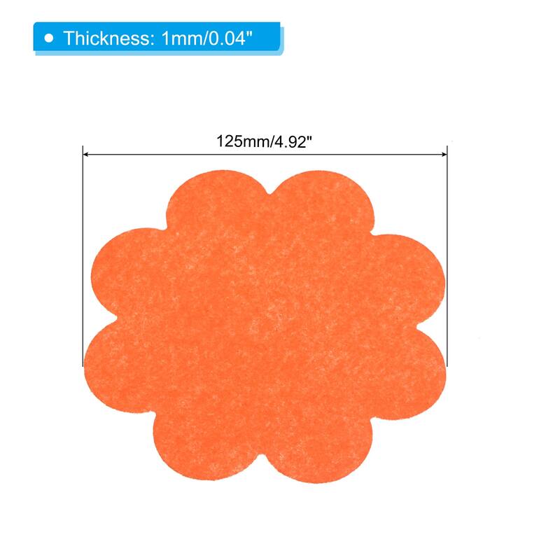 30pcs Plant Pot Hole Pad Nonwoven Flower Bonsai Bottom Soil Mat - Orange - 5"