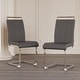 preview thumbnail 17 of 40, Modern Dining Chairs, PU Faux Leather High Back Upholstered Side Chair with C-shaped Tube Plating Metal Legs(Set of 4)
